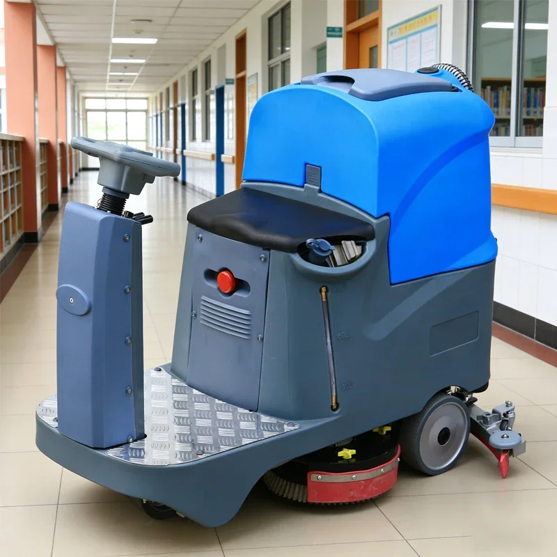 Compact New Ride-On Electric Commercial Industrial Floor Scrubber Cleaning Supplies
