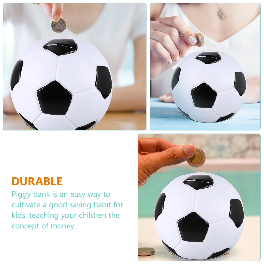 ديكور كرة رياضية من الفينيل، حصالة على شكل خنزير متينة للأطفال، وعاء توفير المال، هدية غير قابلة للكسر، وعاء توفير المال #3