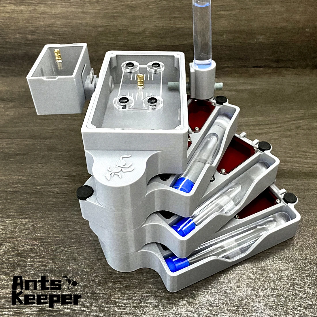 【Rotating】Modular Expandable Stacked Rotating Ant Farm Nests for Middle Large Colony Ants Keeper Beginner Anthill with Waterer