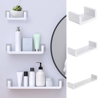 1/3pcs Set Storage Shelf Bathroom Wall Mounted Organizer Shower Storage Rack Adhesive Kitchen Shelves Room Sundries Storage