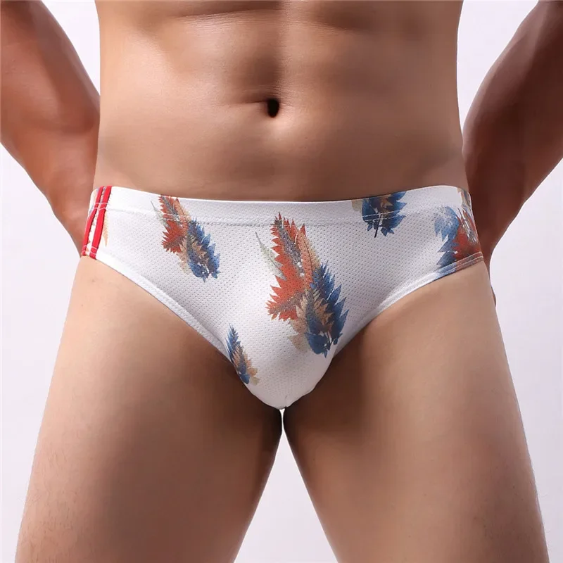 Men Briefs Print New Style Men\'s Underwear Briefs Sexy Jockstrap Men Underpants with Low Waist Comfortable Breathable Briefs