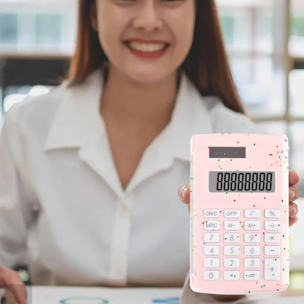 Screen Calculator Lcd Display Calculator Solar Battery Operated Desktop Calculator with Lcd Display for Office Supplies Student