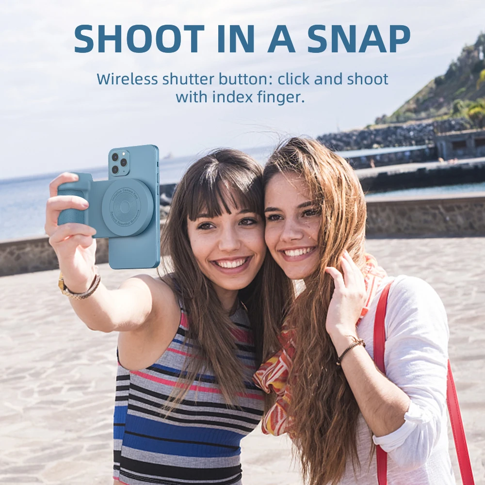 3 in 1 Camera Holder Grip Charging Multifunctional Magnetic Selfie Photo Bracket Bluetooth Remote Control Mount for Android/iOS