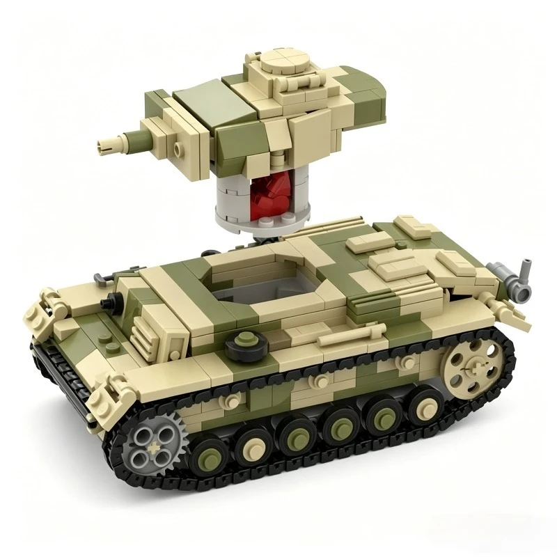 563PCS Panzer Iii Ausf N Military Tank Model Building Blocks Educational Diy Assembly Toy Gift For Boys And Collection Display