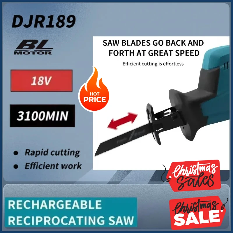 Misura Makita DJR189 Sega alternativa elettrica a batteria Sega da taglio per legno e metallo Batteria al litio Sega portatile per batteria Makita 18V