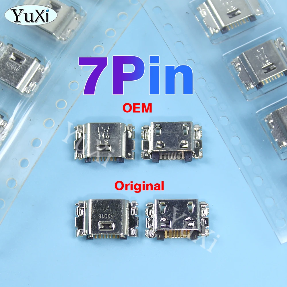 2/10pcs Micro USB 7pin Connector Mobile Charging Port For Samsung J1 J3 J5 J7 A7 A8 A10 J330 J530 J730 J100 J500 J5008 J7008