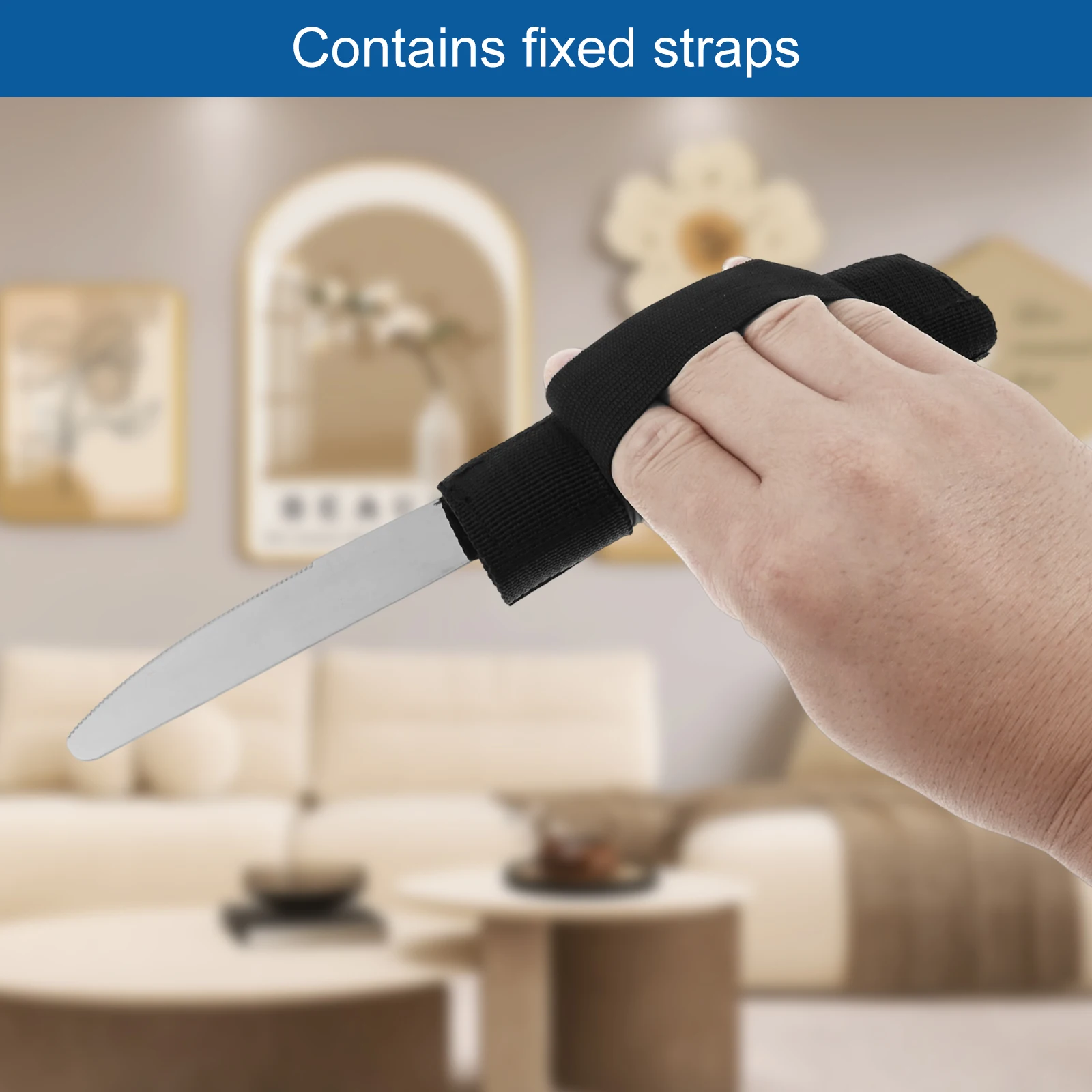 Adaptive Utensil Set Angled Built Up Utensil with Knife Fork Spoon Adaptive Cutlery for Hand Tremors Parkinson Arthritis Elderly