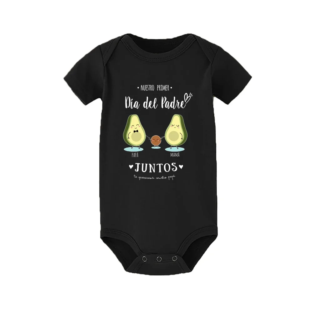 Our First Father\'s Day Together Family Matching Outfit  Infant Romper+Daddy T-Shirt Family Clothing Fathers Day Best Gifts