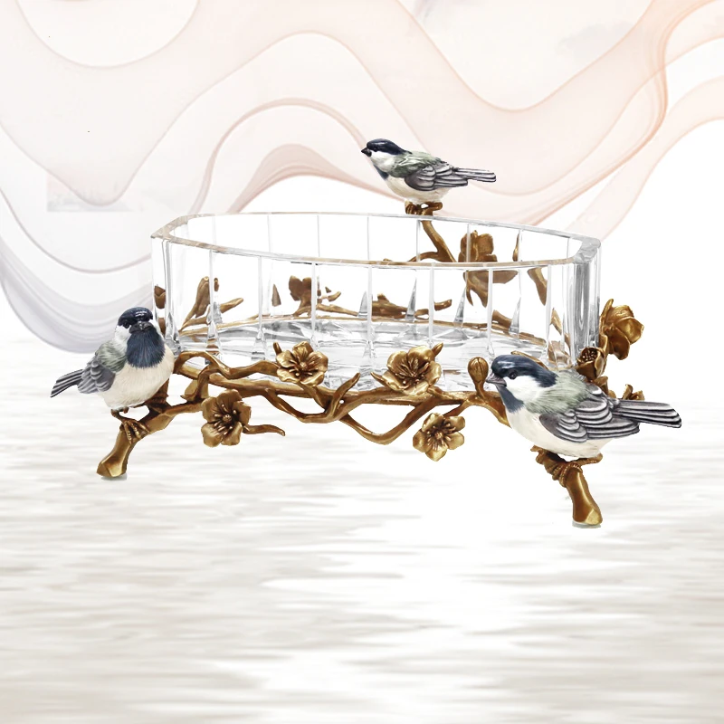 ديكور اليعسوب النحاسي والسيراميك الكلاسيكي الجديد القابل للتصرف، وعاء الفاكهة لتزيين المنزل #6