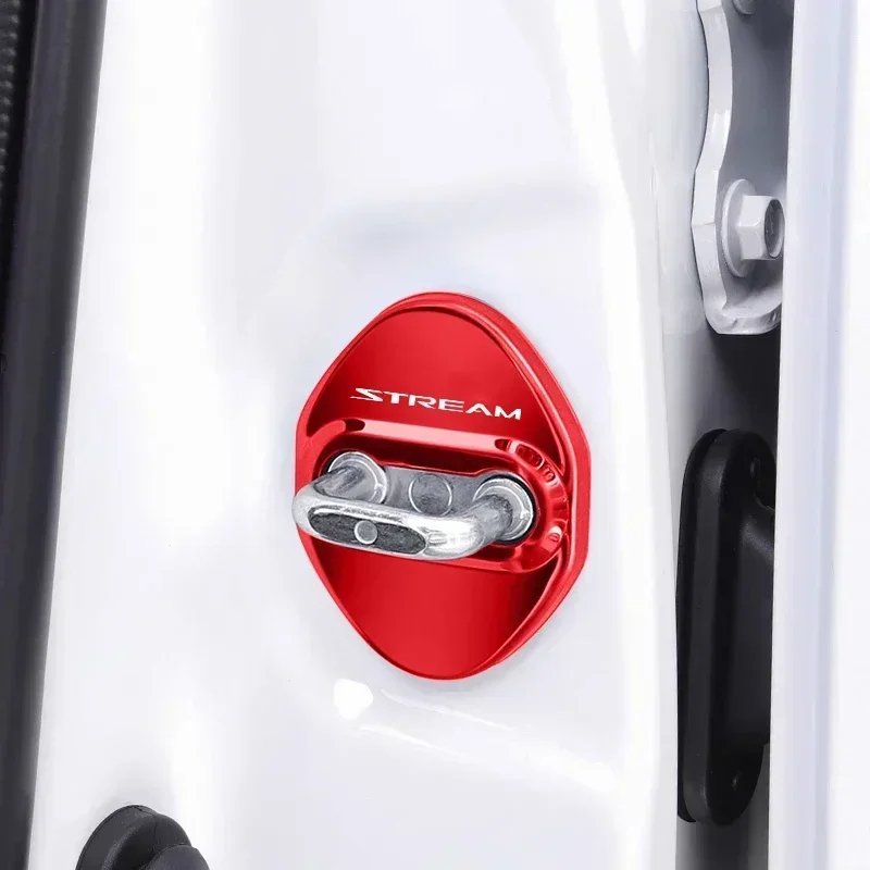 for Honda STREAM Badge Anti-rust Protection Case Decals Accessories 4PCS Car Door Lock Covers Stainless Steel Buckle Stickers - view 6