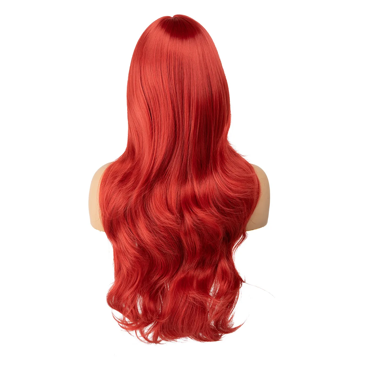 Kids Girls Princess Dress up Anime The Little Mermaid Princess Ariel Cosplay Wig Party Stage Synthetic Wig Red Wavy Hair