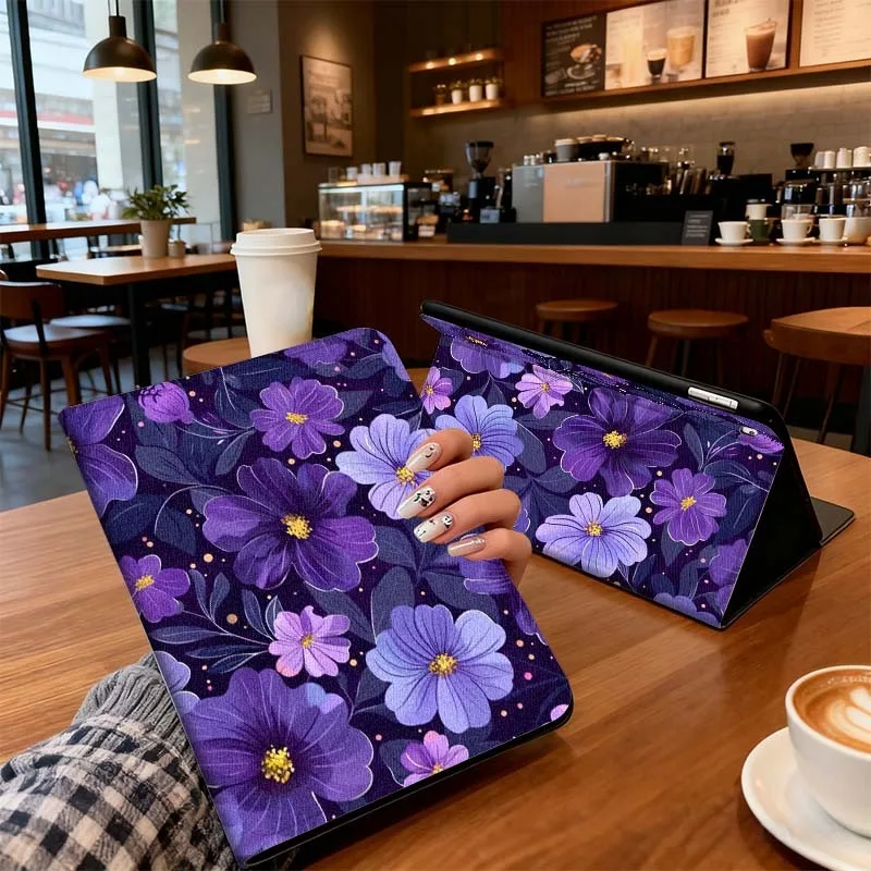 حافظة تابلت لامعة على شكل فن أرجواني لهاتف Xiaoxin Lenovo Pad Tab K10 K11 M10 P12 P11 Pro GT Gen2 Plus Legion Y700 Y900 12.1 #2