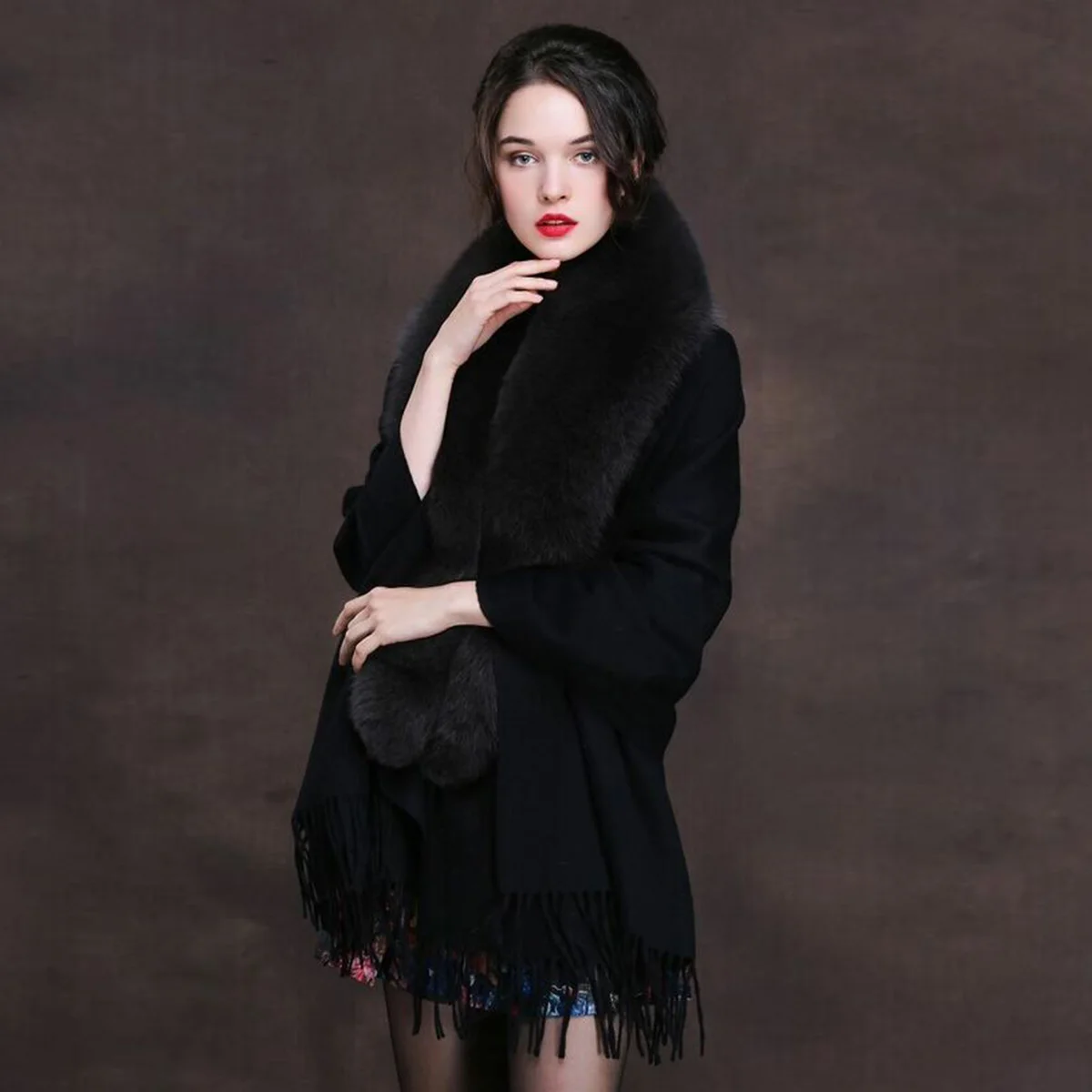 New Real Mink Fur Shawl With Mink Fur Scarf Women's Genuine Leather Fur Shawl New Arrival Shawl For Women FEIMANYUAN