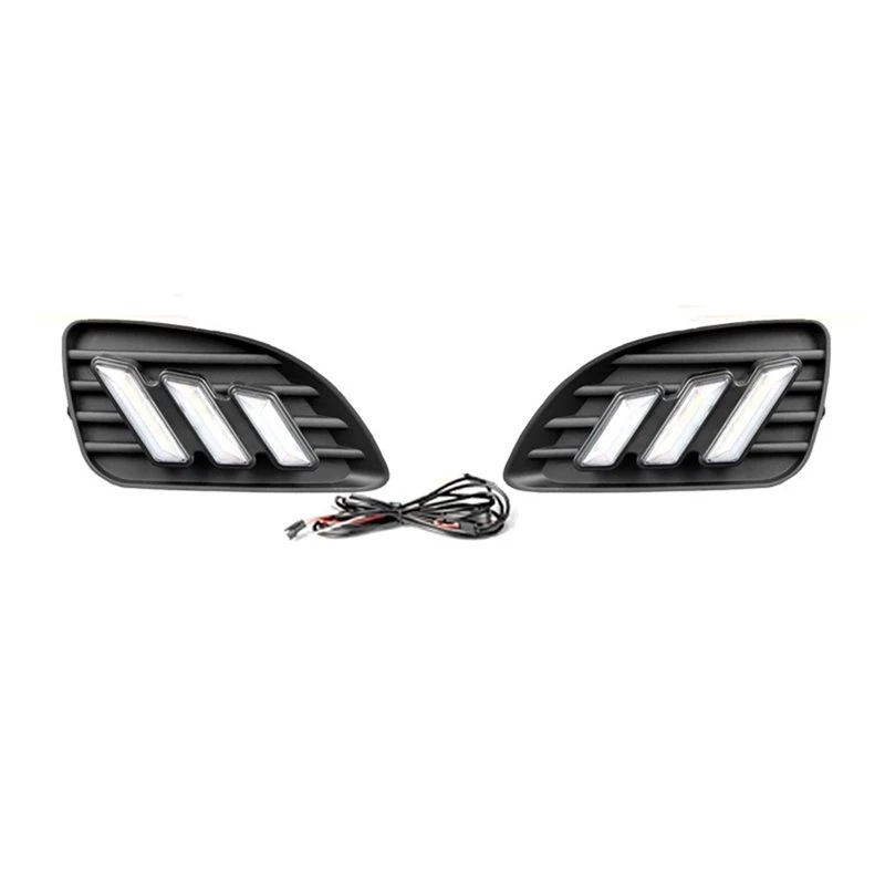 A85E-LED Fog Light Daytime Running Light Front Bumper Turn Signal For Toyota Camry 2010-2011 Accessories