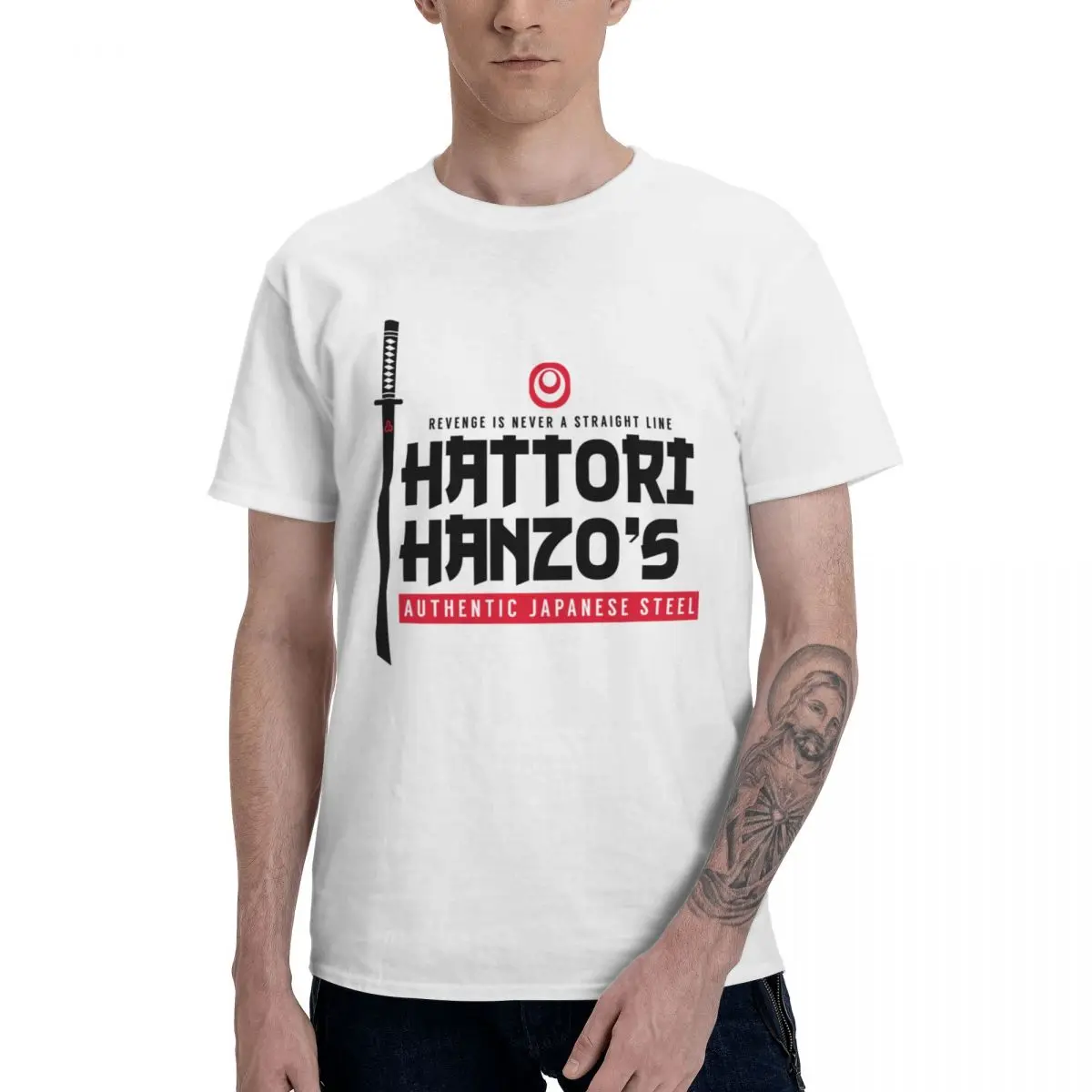 Fashion Japanese Steel Dark Version T-Shirts Pure Cotton Round Neck Men's T Shirt Short Sleeve PlGift Tees Tops EU Size