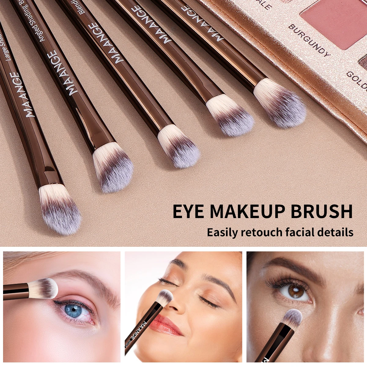 MAANGE 13PCS Makeup Brush Set Foundation Concealer Powder Eyeshadow Blush Brush Kabuki Blending Cosmetic Beauty Tool for Face