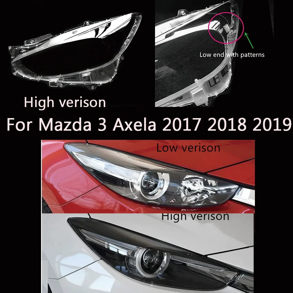 

HTTCY крышка фары для Mazda 3 Axela 2017 2018 2019, крышка фары, корпус линзы, крышка абажура, корпус фары