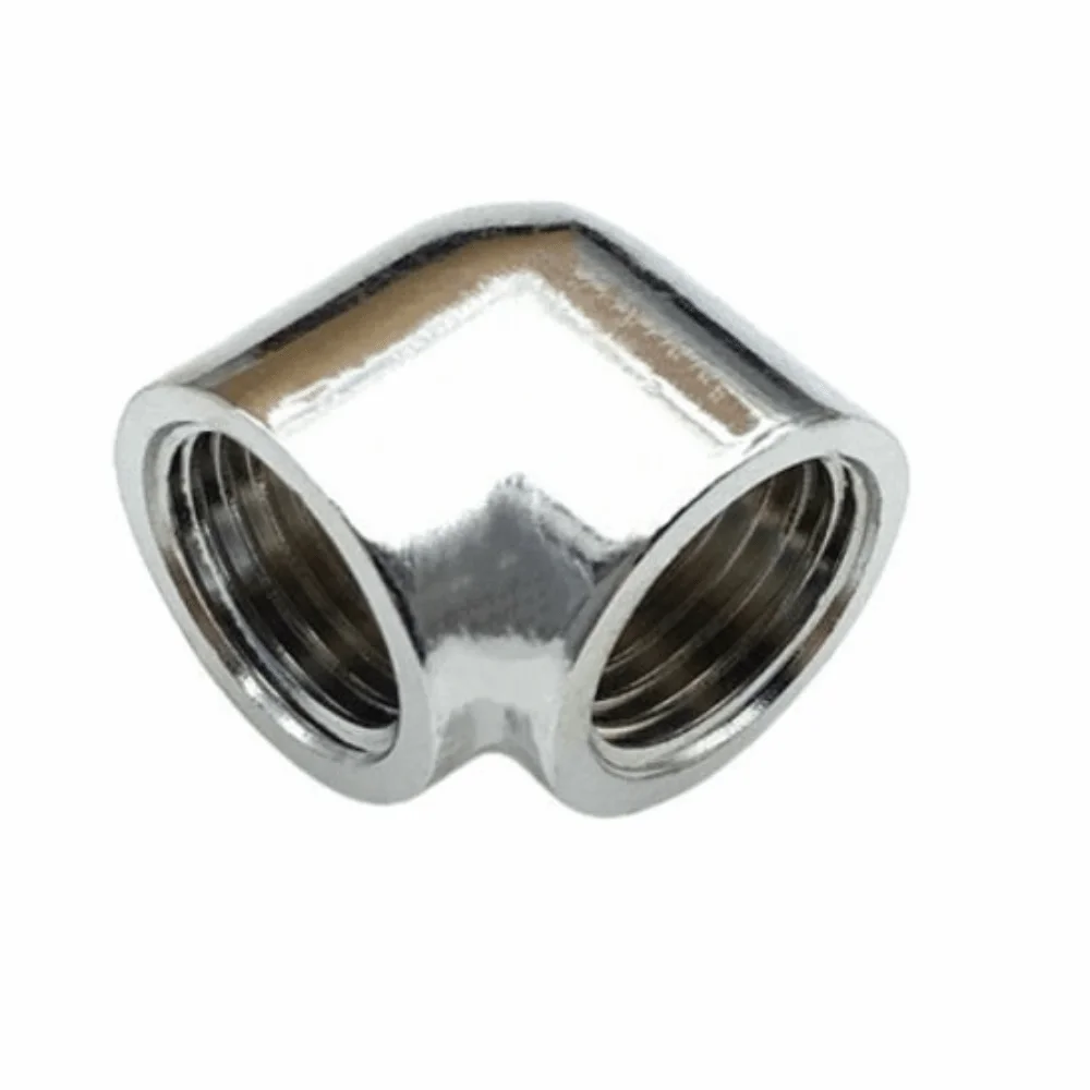 

2PCS 90 Degree G1/4 Thread Adapter Double Internal Thread Black/Silver/White Water Cooling Fitting PC Water Cooling Rigid Tubing