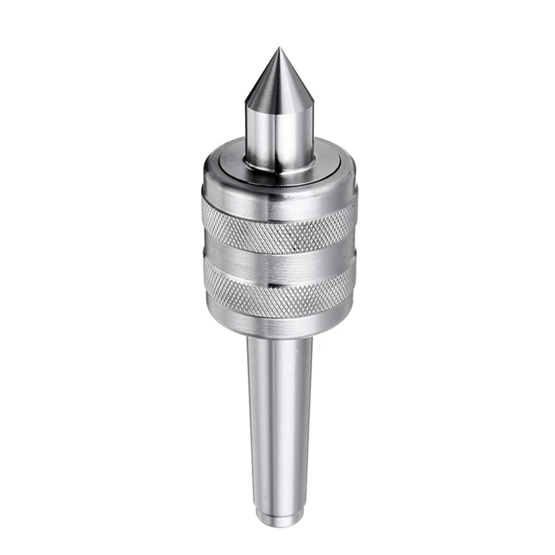 Accuracy Steel Silver MT2 0.001 Lathe Live Center Taper Tool Live Revolving Milling Center Taper Machine Accessories