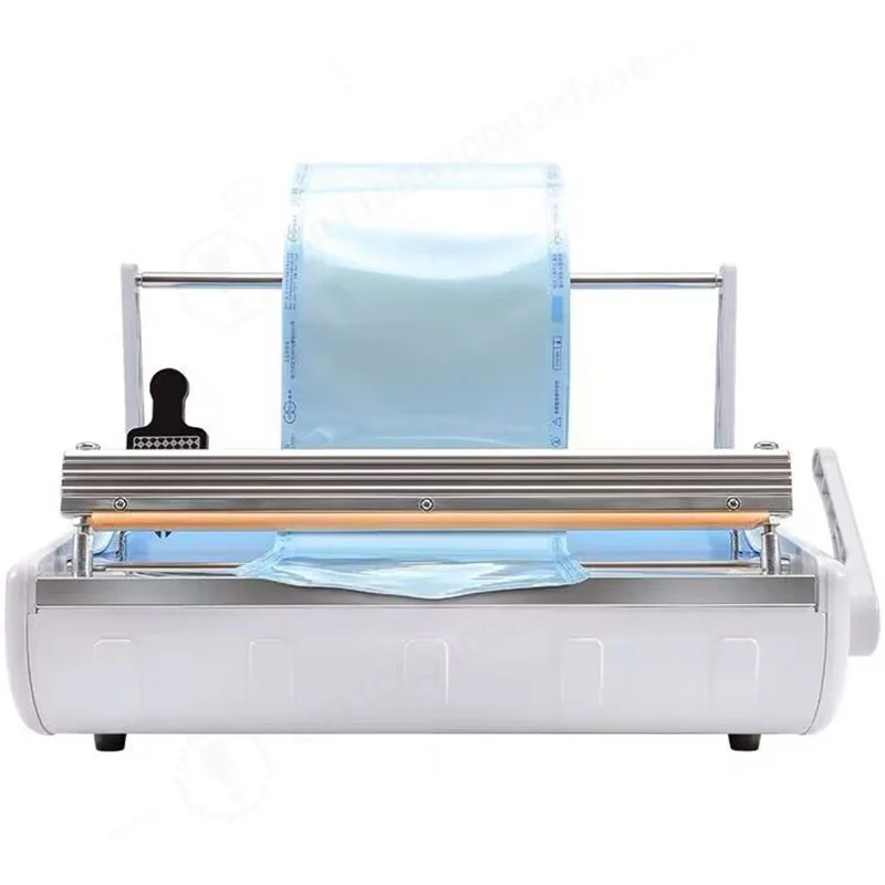 ABBP 500W Tooth Pouch Sealer 110V/220V Sterilization Bag Packaging Machine with Stand Medical Instrument Wrapper 0-250mm