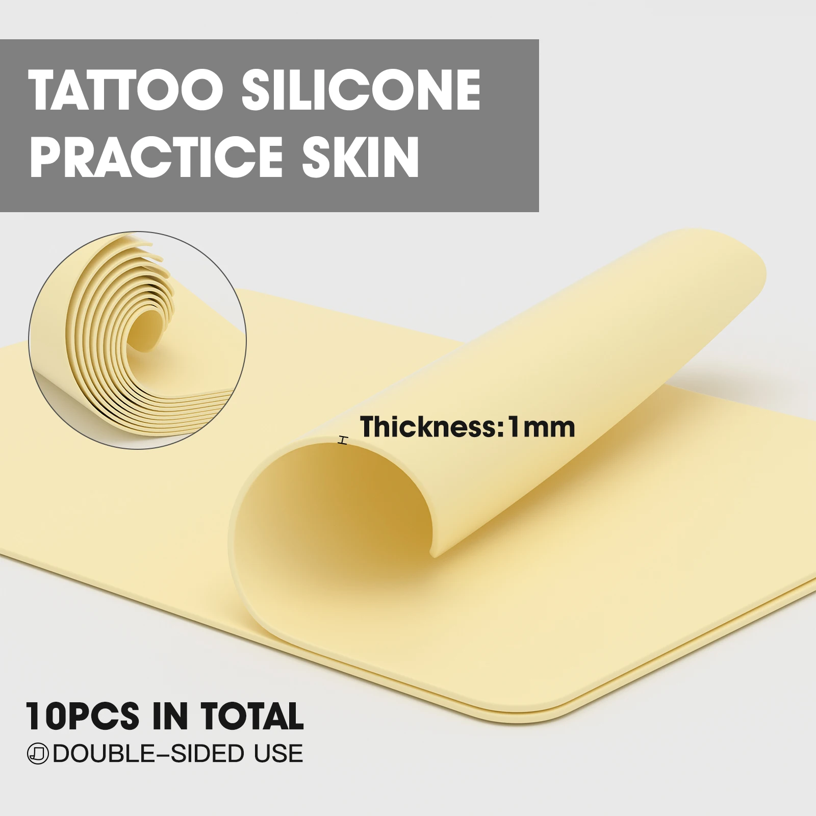 DQFART 100x140 مللي متر سيليكون صغير فارغ الوشم ممارسة الجلد مزدوجة الجانبين الوشم الجلد للمبتدئين وفنانين الوشم الخبرة #2