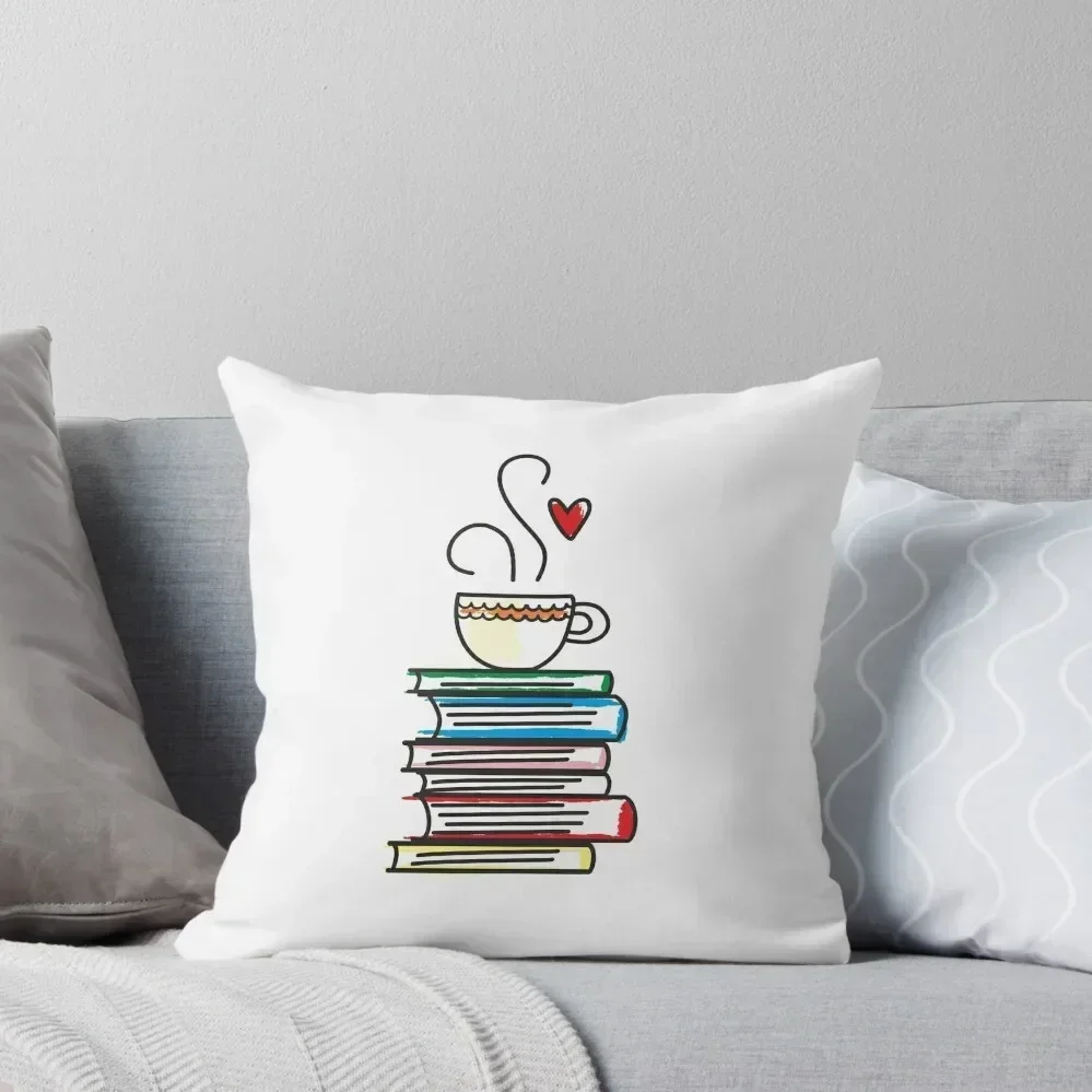 

Cup of Tea and Books T-Shirt. Cute Gift for Book Lovers Throw Pillow Decorative pillowcase Pillow Cover pillow