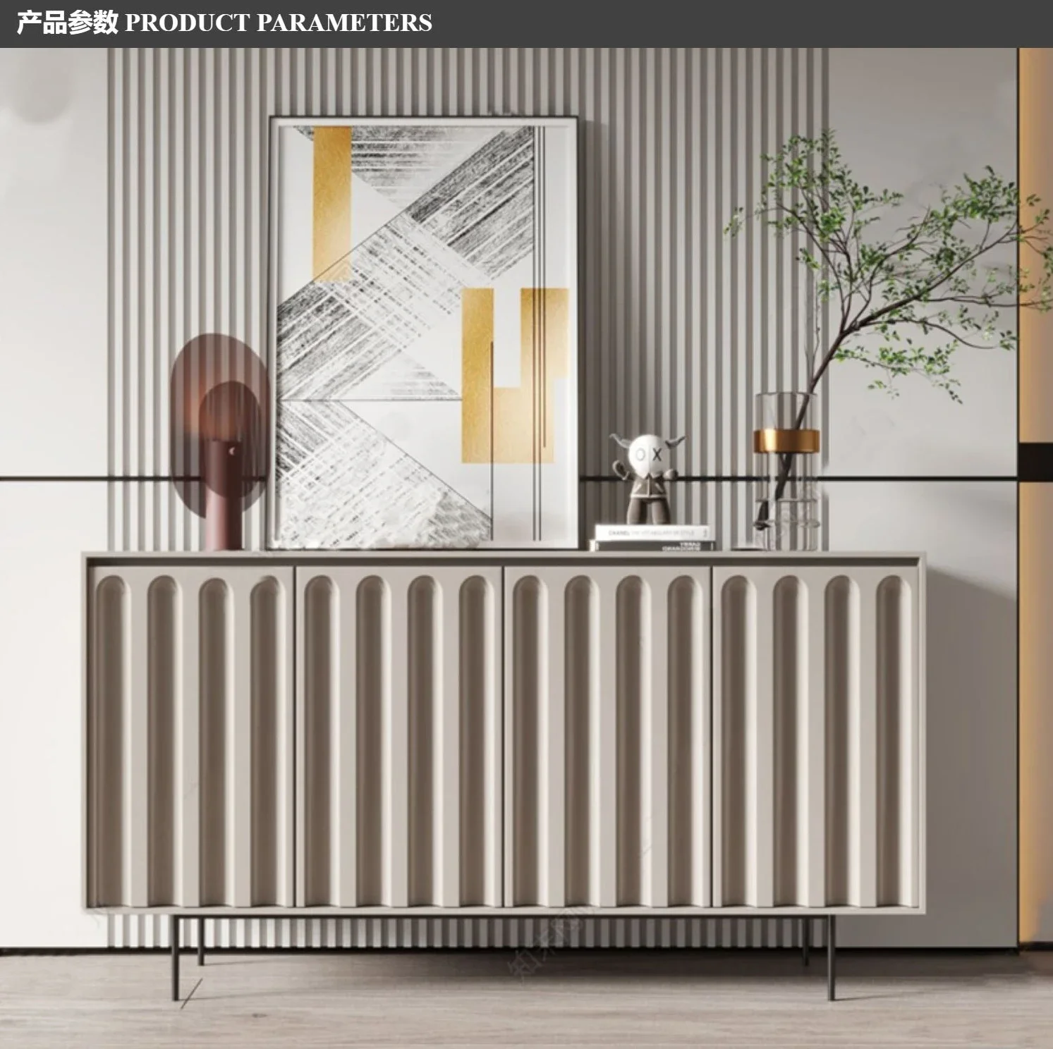 

Nordic Minimalism Sideboard Cabinet Paint Entrance Entrance Double Door Shoe Cabinet Modern Light Luxury Living Room Locker