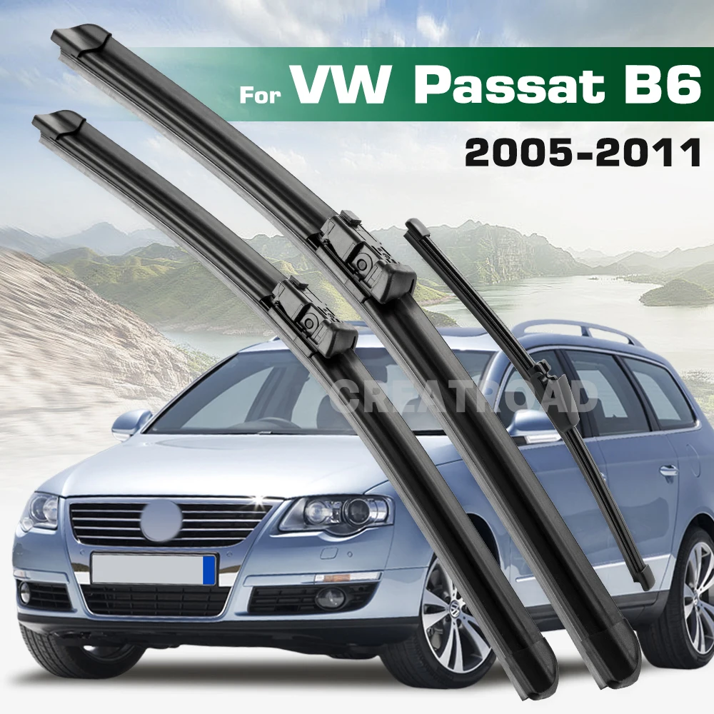 

GREATROAD Wiper LHD&RHD Front & Rear Wiper Blades Set For VW Passat B6 2005 - 2011 Windshield Windscreen Window Brushes