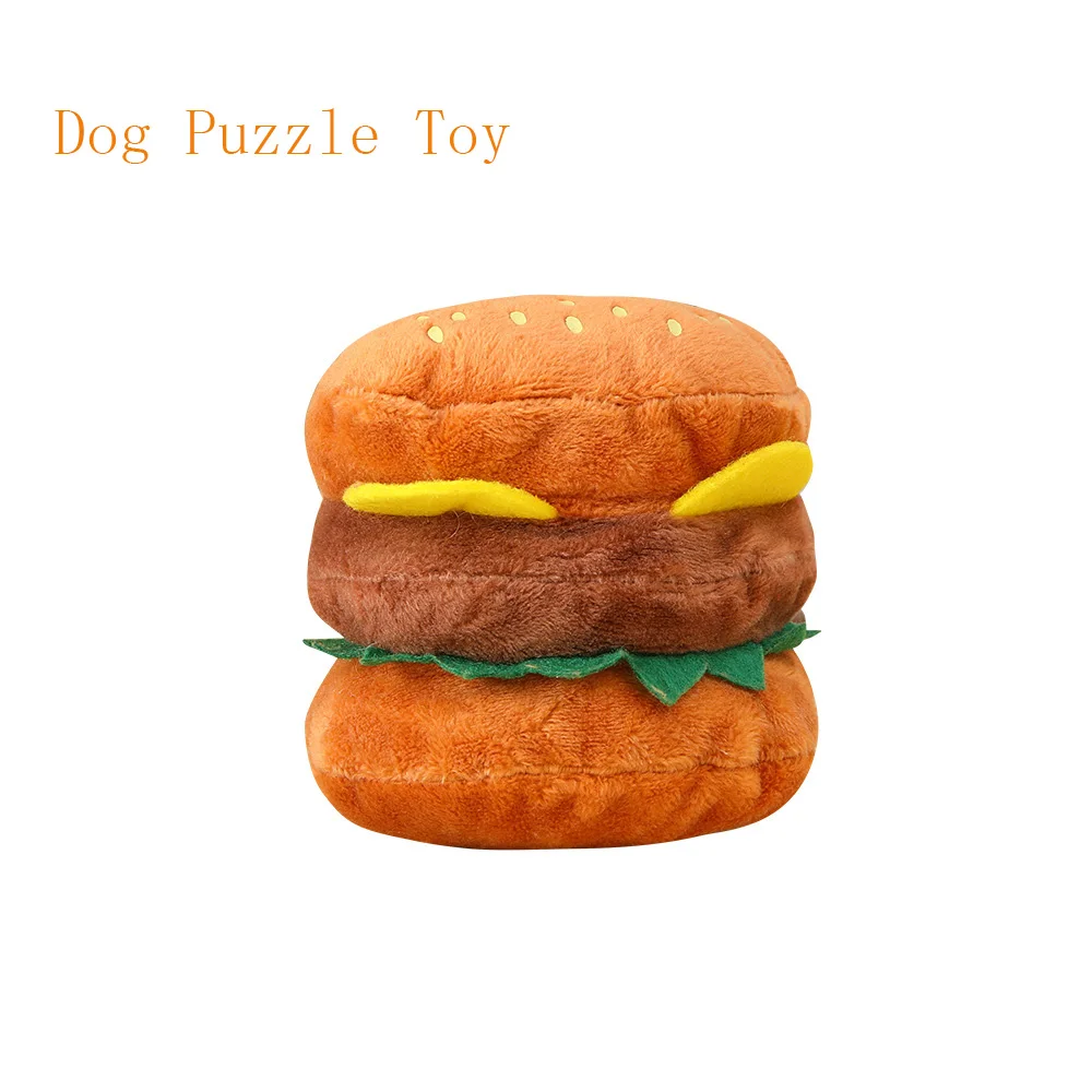 Pet Supplies Hamburg ToGrinderr Bite Resistant Dog Self Help Relaxation Training Soundmaking Plush Toys Reduce Damage