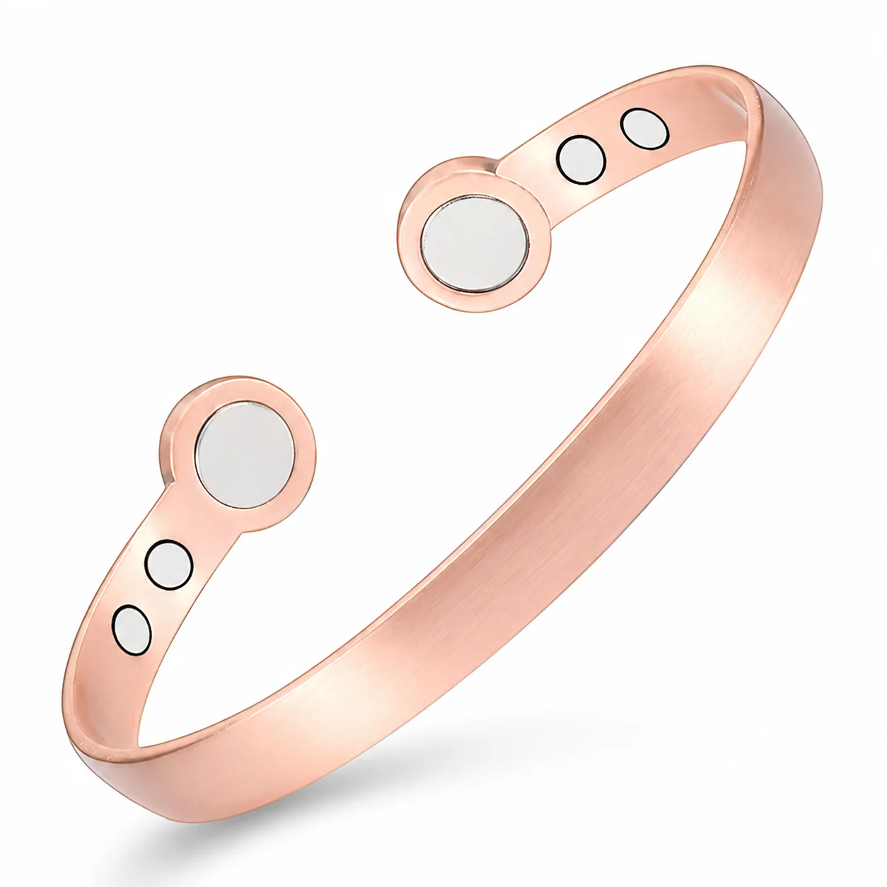 European and American C-Shaped Open Magnet Bracelet, Retro Strong Magnetic Suction Smooth Surface Antique Copper Bracelet