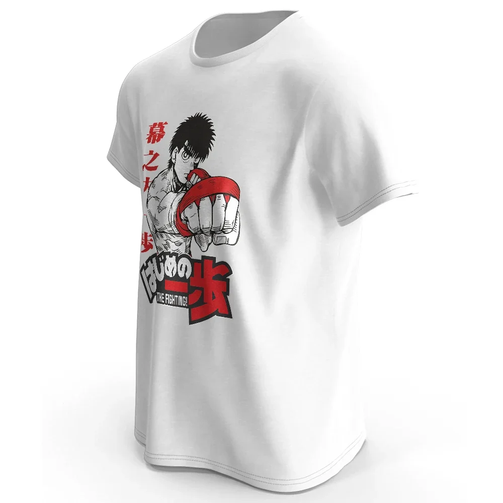 Men's Japanese Anime Hajime No Ippo Fanart Printed T-Shirt Harajuku Tees For Men Women Summer