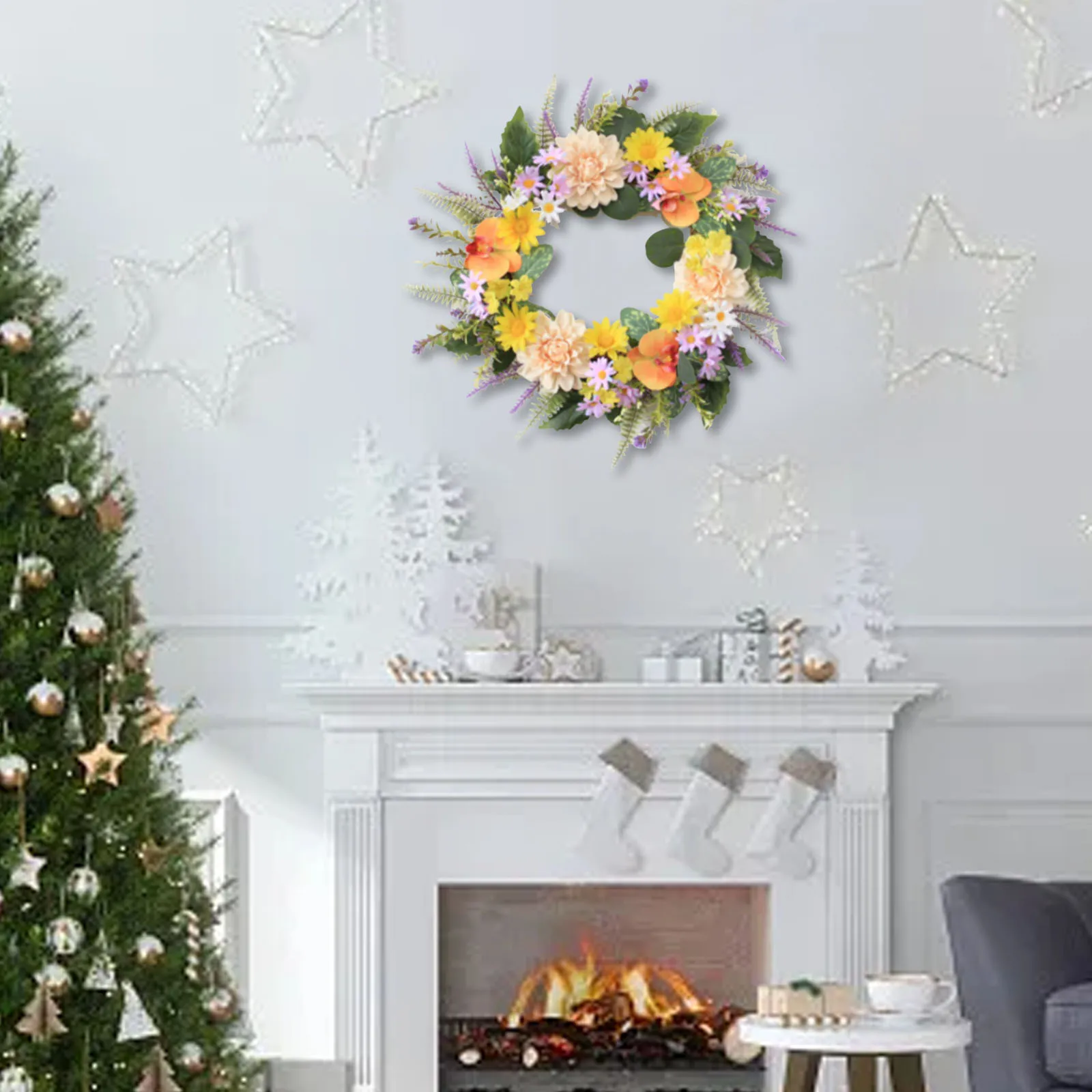 زهور الربيع الرفيعة مناسبة لمختلف أنشطة الحفلات، لوازم ذات ربطة إكليل عيد الميلاد الداخلي