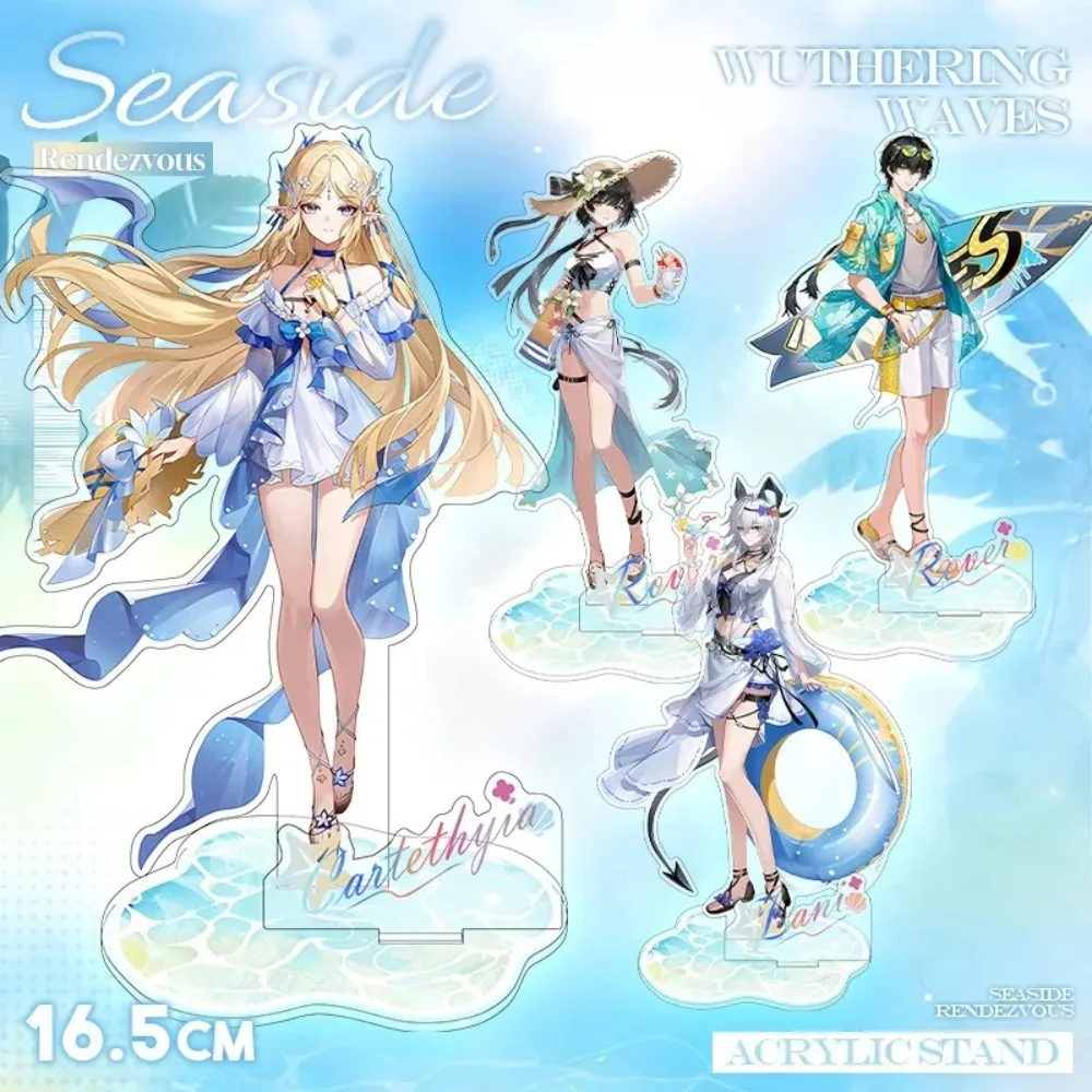 Anime Wuthering Waves Cartethyia Zani Encounter Series Sandwich Double Insertion Standing Sign Model Plaque Desktop Decoration