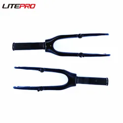 Litepro Folding Bicycle 14 Inch Fork 74MM Carbon Fibre Front Fork For K3 Dahon Fnhon Bike