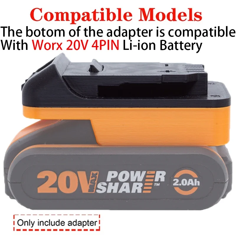 Adapter/Converter for DeWalt 18/20V Li-ion tools to Worx 20V 4PIN Li-ion battery adapter power tool accessories