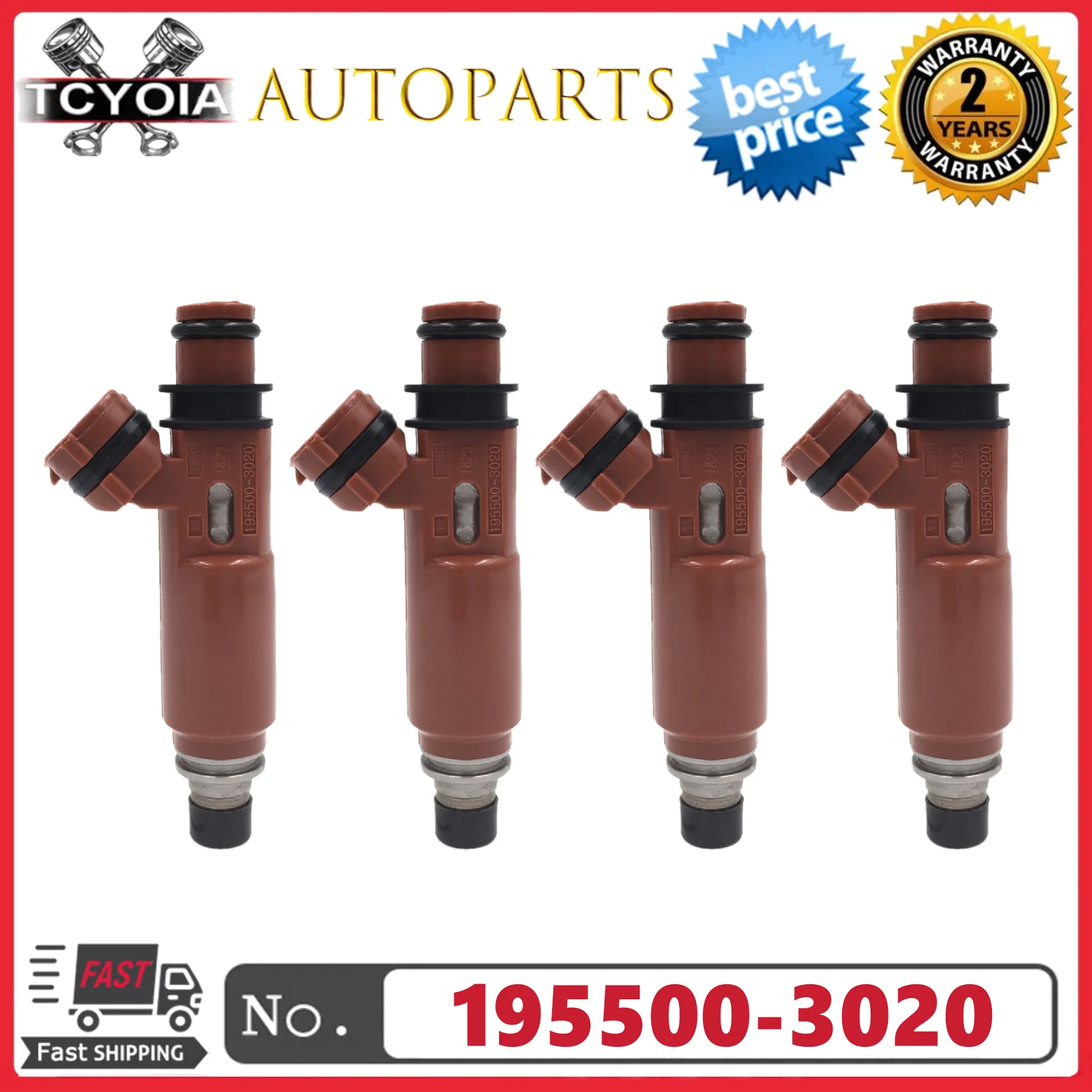 

4pcs 195500-3020 B31R-13-250 Fuel Injector For Mazda 323 Demio Mk8 1.3L 1998~2003 1955003020