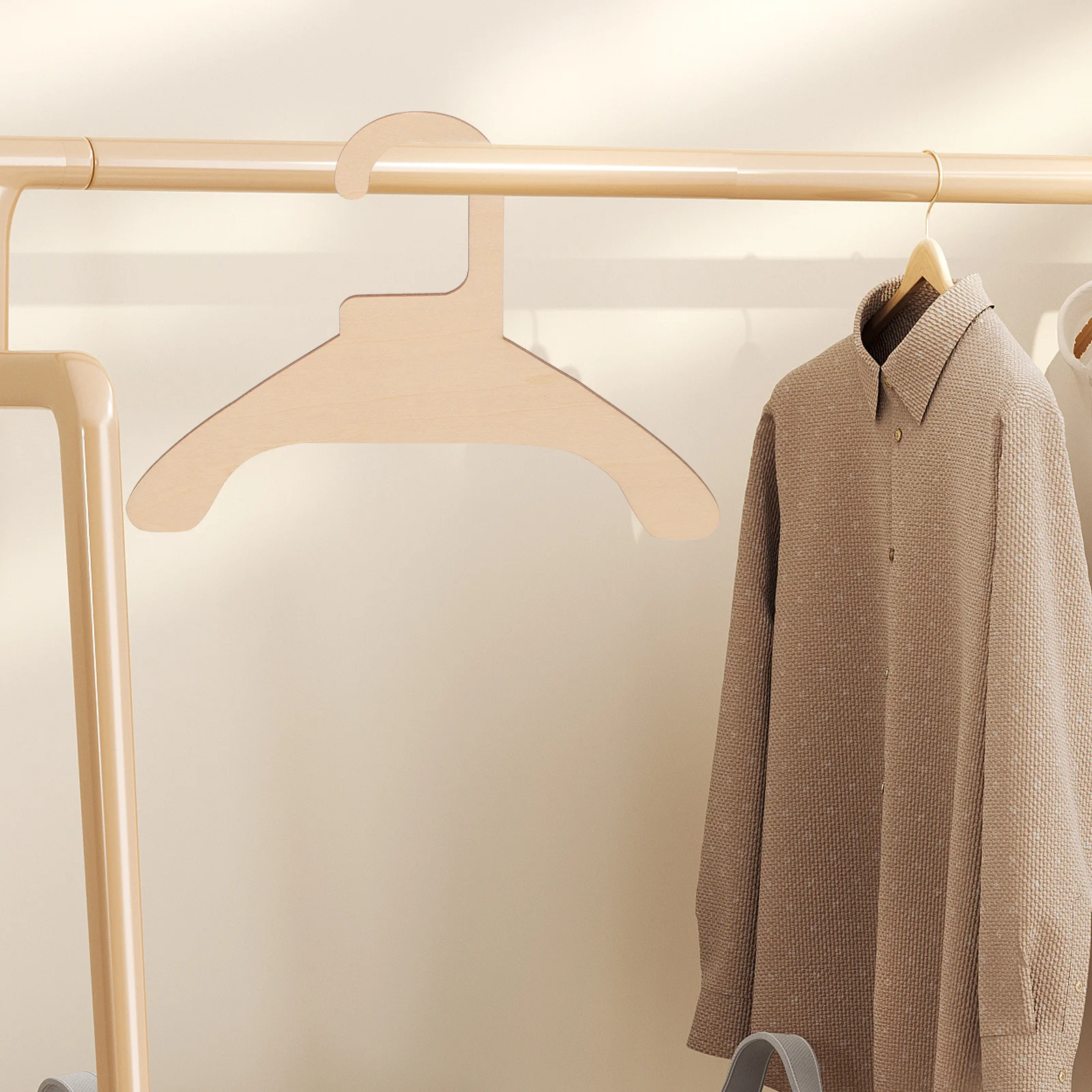 

10Pcs Wood Pet Clothes Hangers Sturdy Dog Cat Clothing Holder Small Hangers for Closet Drying Rack Practical Indoor Use