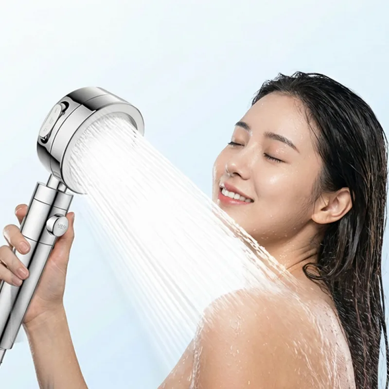 Filter shower head, high pressure, 3-stage adjustable massage shower head, travel shower head Multi-level adjustable negative