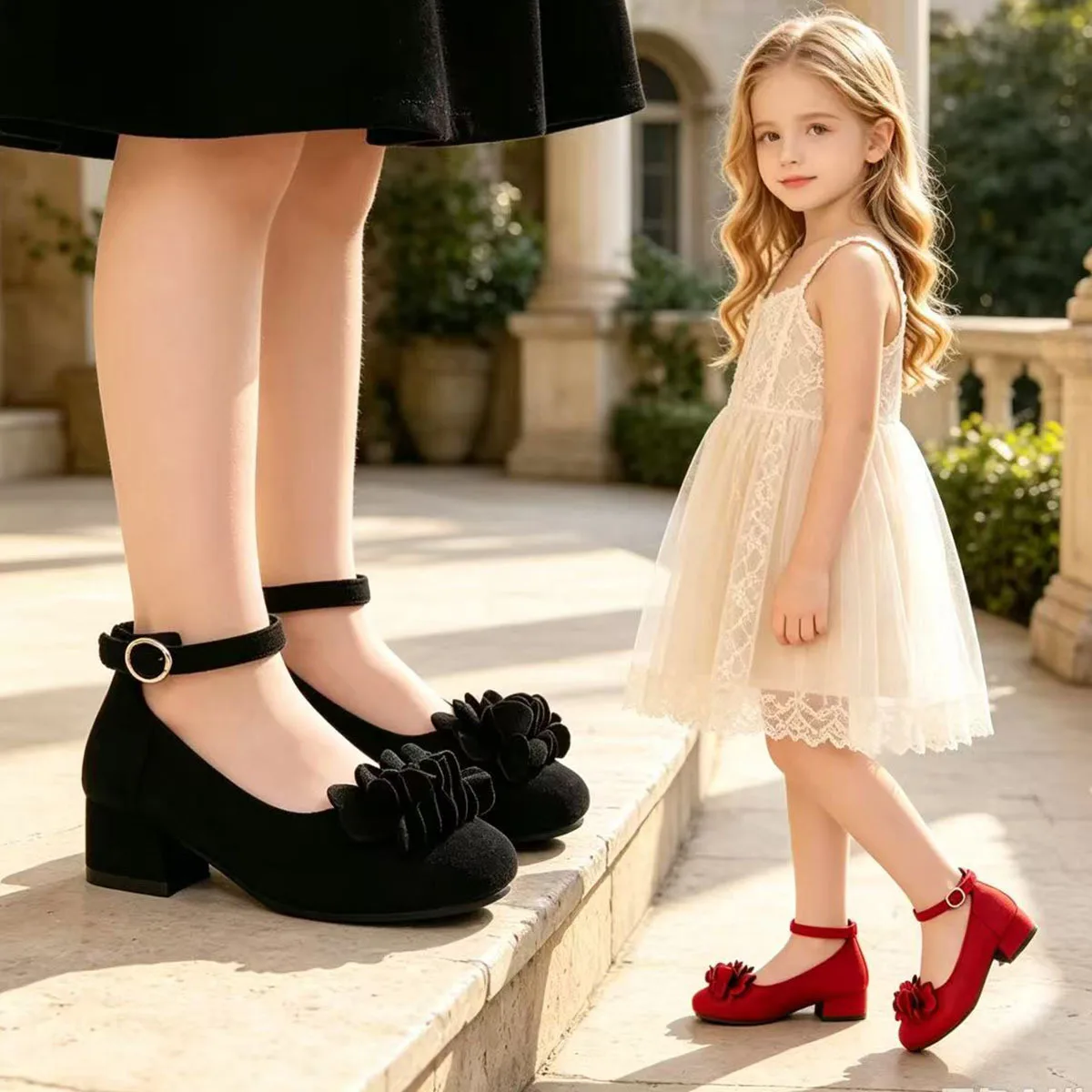 New Spring Autumn Low-heeled Non-slip Performance Shoes Soft-sole PU Dress Shoes Girls Children Comfortable Mary Jane Shoes Kids