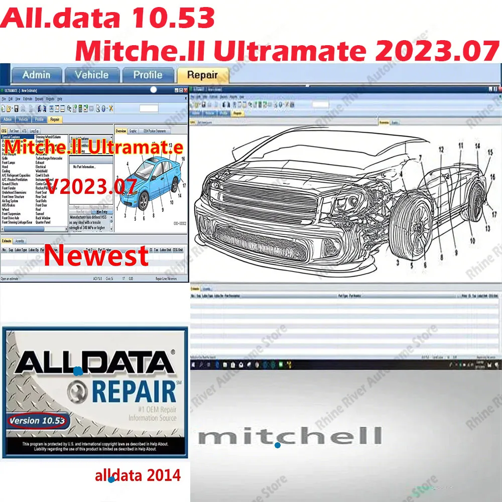 

Hot Alldata 10.53 Auto Repair Software + Automatic Mitchell Ultramate 2023.07 Complete Advanced Estimating System Patch for Car