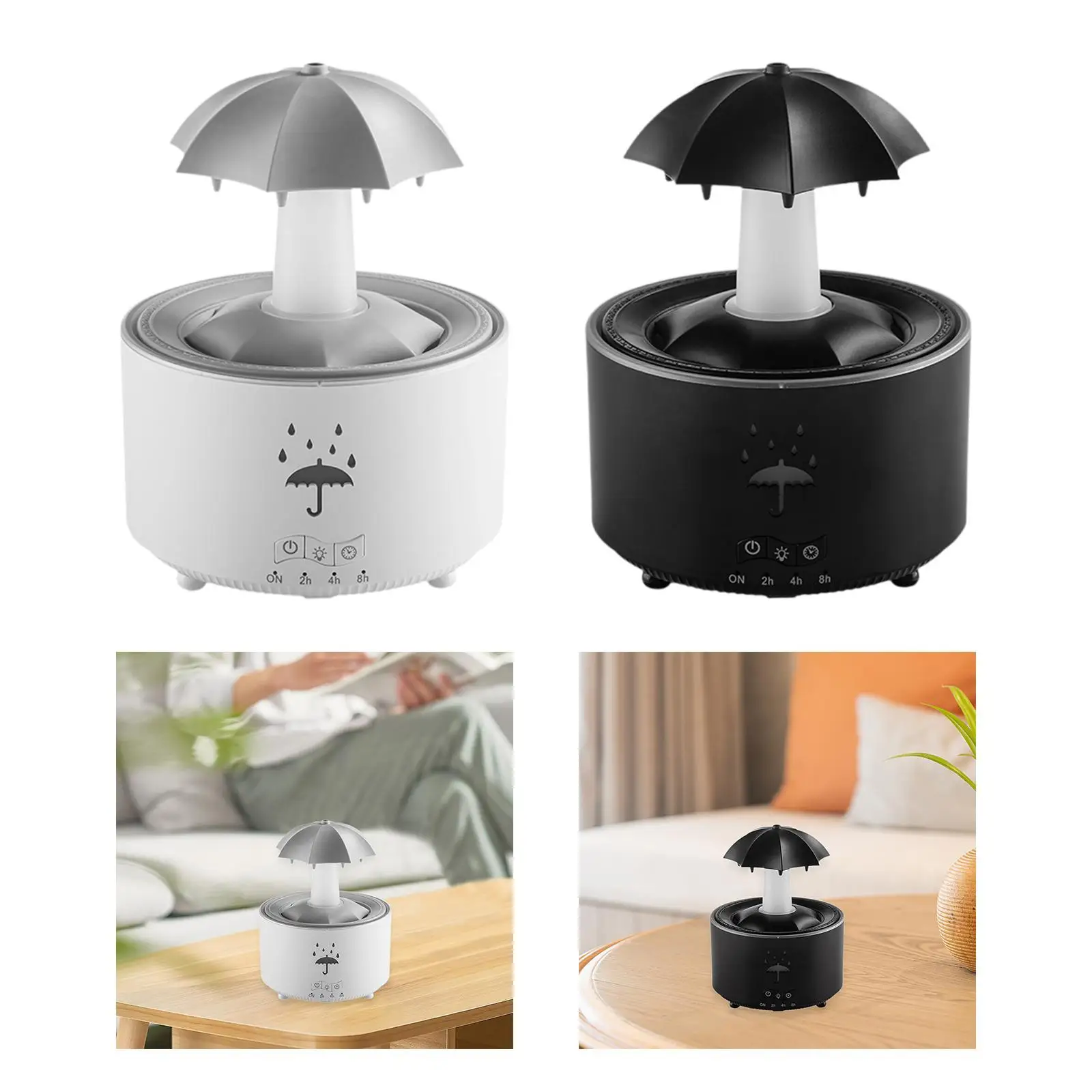 Rotating Umbrella Drop Humidifier Multipurpose for Home Tabletop Study