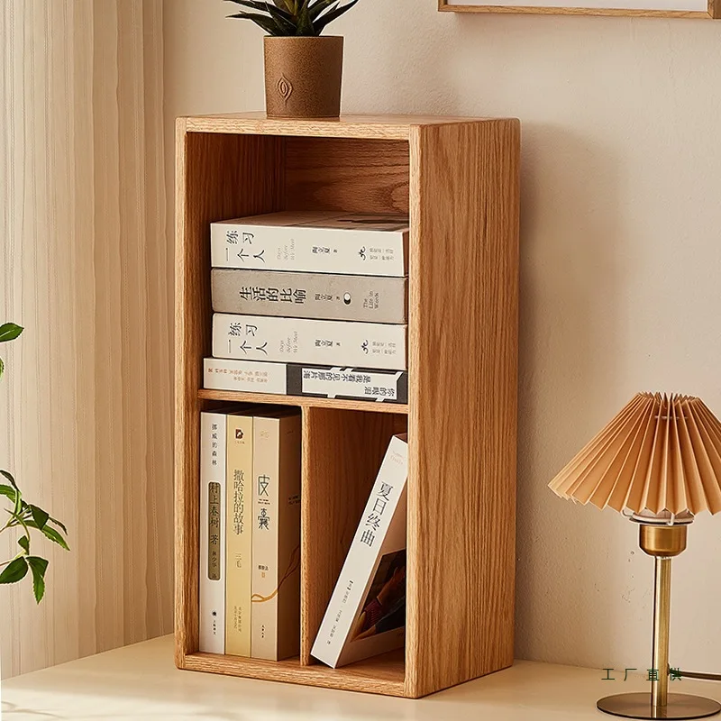 

Oak desktop bookshelf bay window shelf cherry wood desktop storage rack low cabinet black walnut plaid cabinet small bookcase