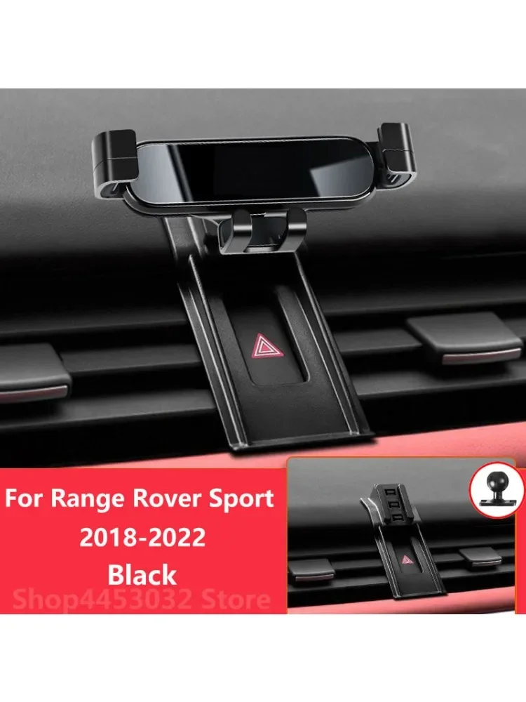 Support de téléphone de voiture pour Land Rover, 1 base trempée, support de sortie d'air, supports, gravité, GPS, mobile, support, Acce, Range Rover dehors, 2018-2022