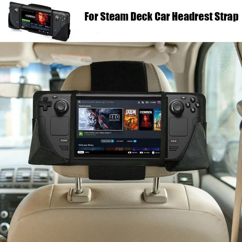 Car Headrest Mount Holder Seat Mount Holder for Steam Deck Game Machine Holder for Car Back Seat Travel Accessories