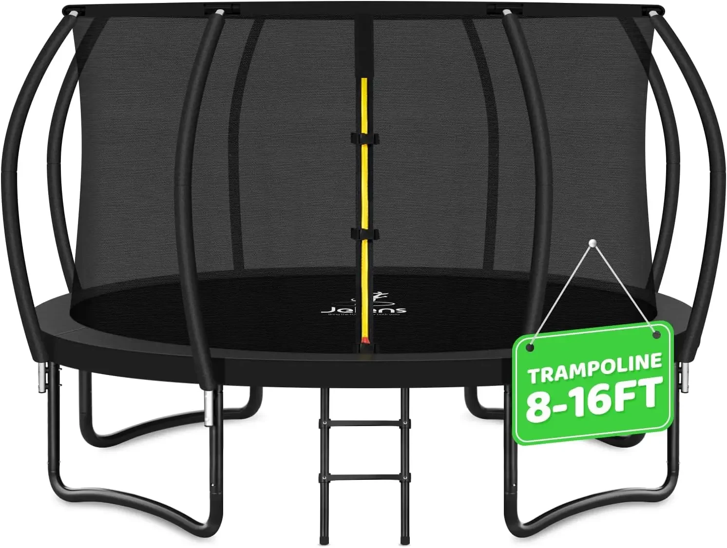 8FT 10FT 12FT 14FT 16FT, Freizeittrampoline mit Gehäusenetz und Leiter, rostfreie Outdoor-Trampoline für Kinder und Kinder
