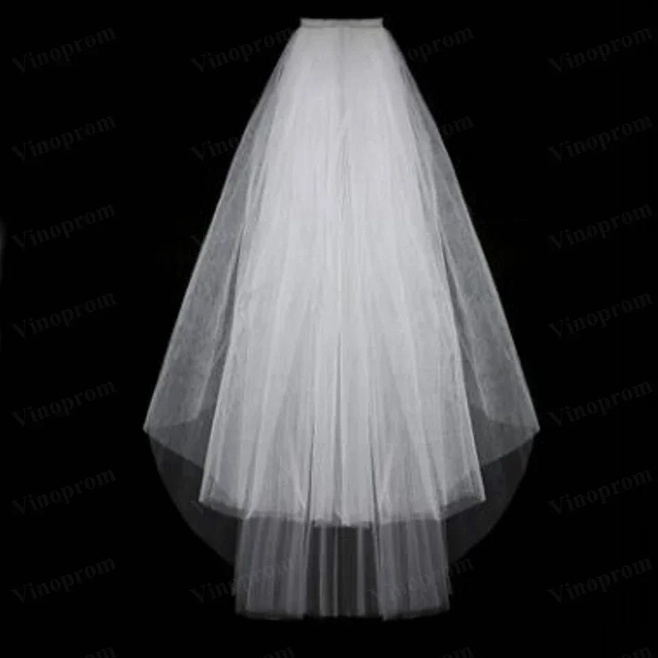 Top Sale Short Bridal Wedding Two Layer 75Cm Comb White Ivory For Party Tulle Veil