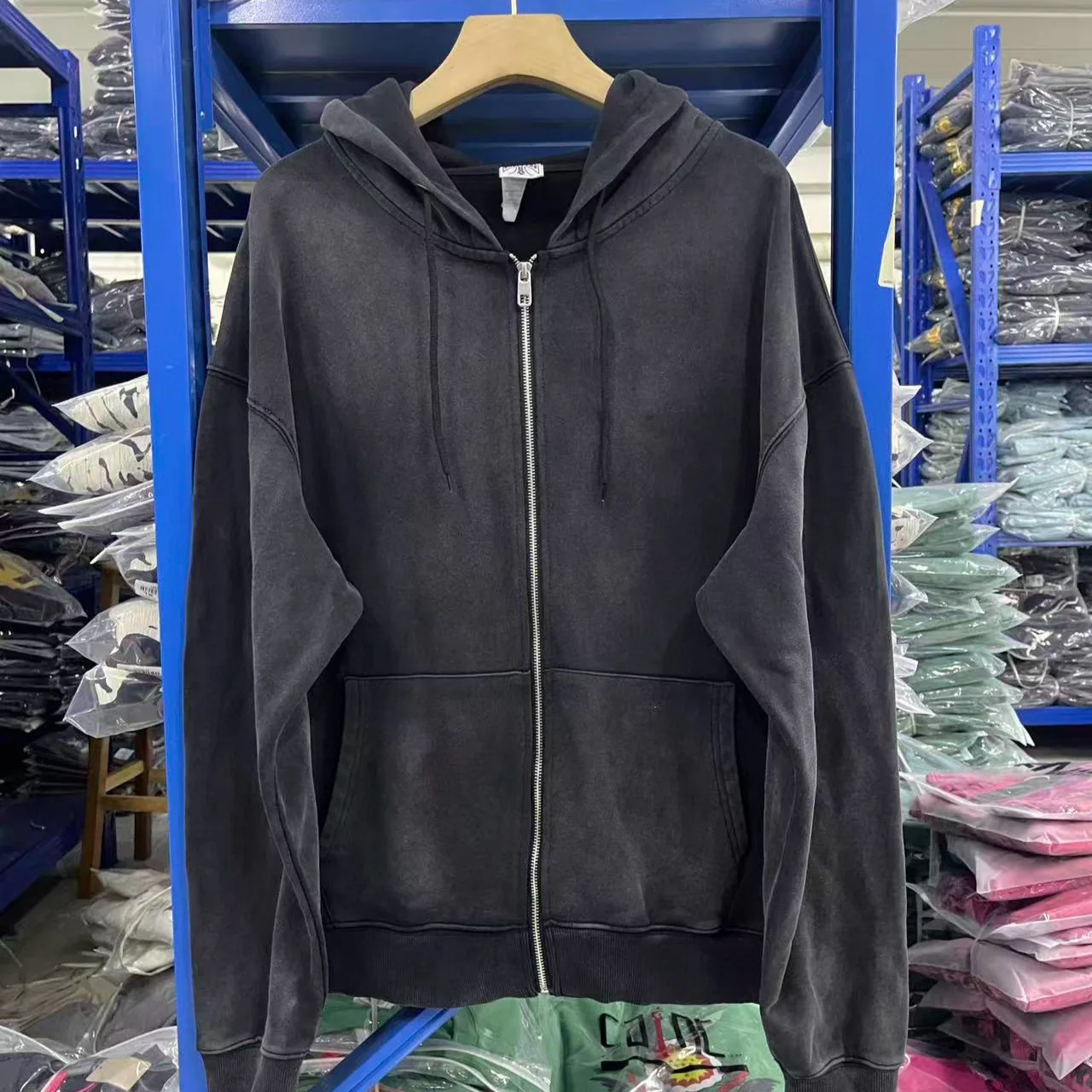 

Weat Coast Choppers American Cross Badge Washed-Up Weathered Hooded Sweatshirt