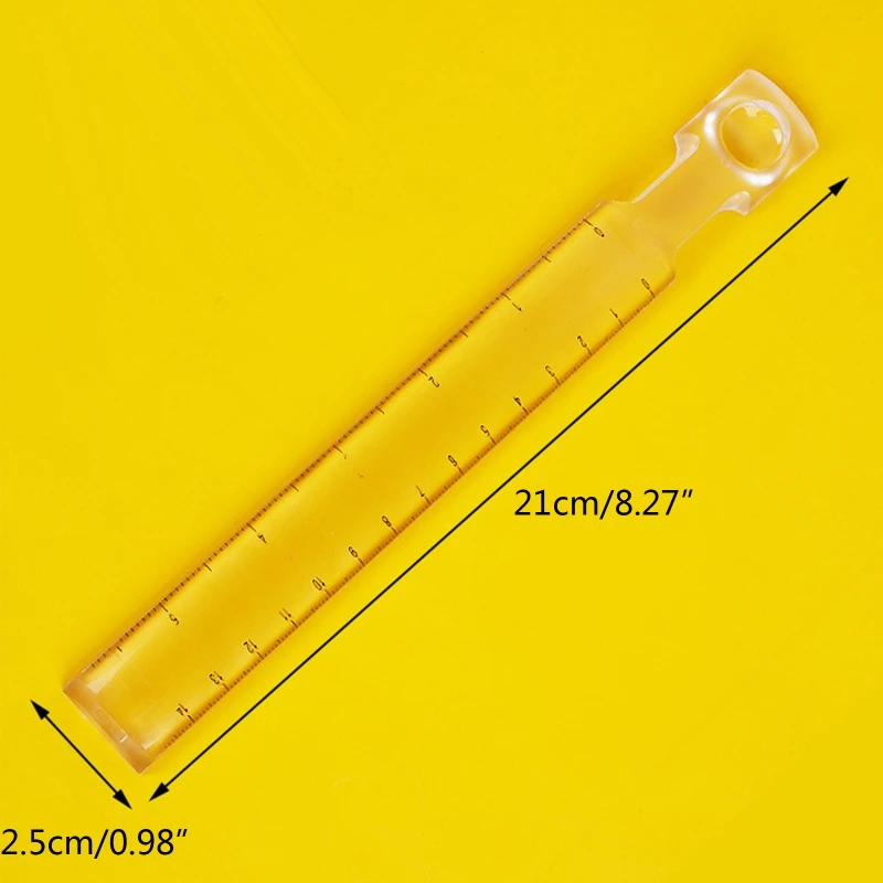 Portable 10x  Bar Magnifier Ruler Fitting for Reading Small Prints & Document Quality Acrylic Material Made