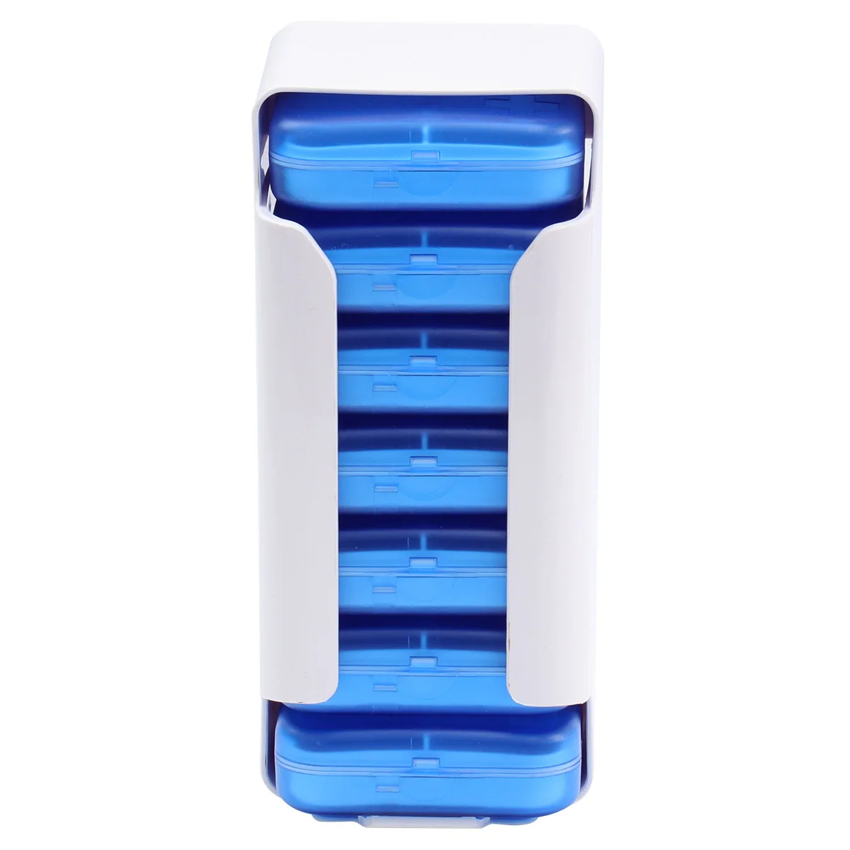 

1Set Travel Medicine Organizer Portable Pill Storage Case 7 Layers 28 Compartments Grey Daily Medicine Dispenser Easy Carry