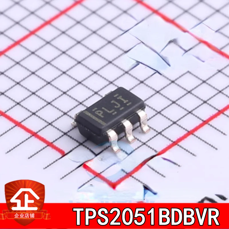 

10pcs New and original TPS2051BDBVR SOT23-5 TPS2051BDBV Screen printing:PLJI The power switch TPS2051BDBVR TPS2051 SOT23-5